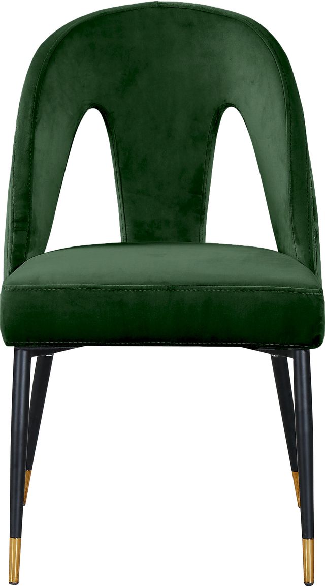 Meridian Furniture Akoya Green Velvet Dining Chair-1