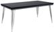 New Classic® Home Furnishings Ava Black Dining Table with Stainless Steel Base-0