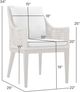 Armen Living Grenada 2-Piece Beige/Brown/Gray Aluminum/Fabric/Wicker Dining Arm Chair Set-2