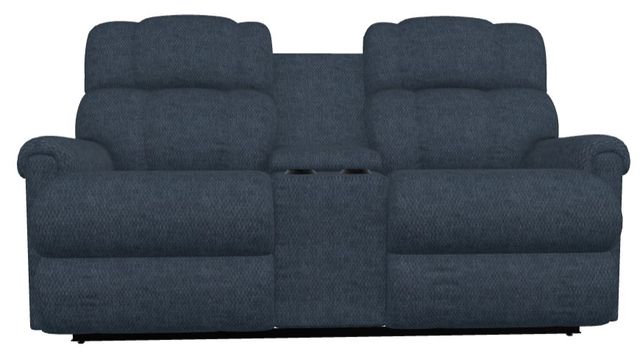 La-Z-Boy® Pinnacle Navy Power Wall Reclining Loveseat with Headrest and Console-1
