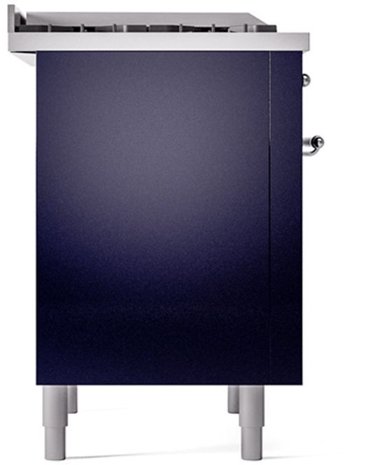Ilve® Nostalgie II Series 36" Midnight Blue Pro Style Dual Fuel Range-3