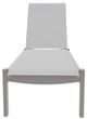Telescope Casual Leeward Abalone/Warm Gray Fabric/Polymer Outdoor MGP Sling Lay-Flat Stacking Armless Chaise with Wheels-1