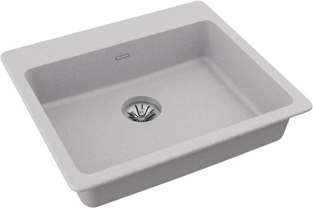 Elkay Quartz Classic® Graystone 25" x 22" x 5-1/2" Single Bowl Drop-In ADA Sink with Perfect Drain®-0