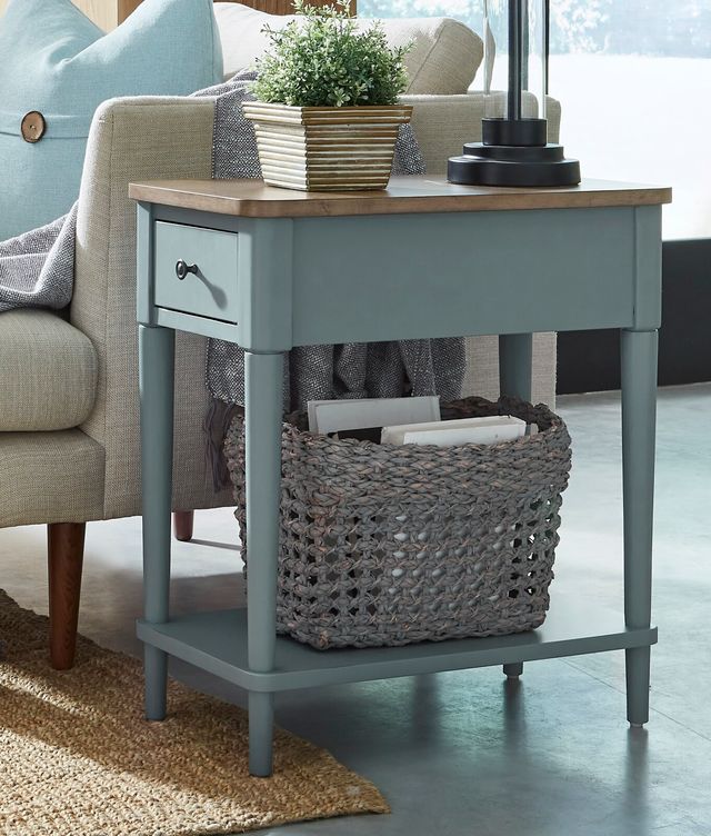 Null Furniture 6618 Indigo/Gray Charging Chairside-2