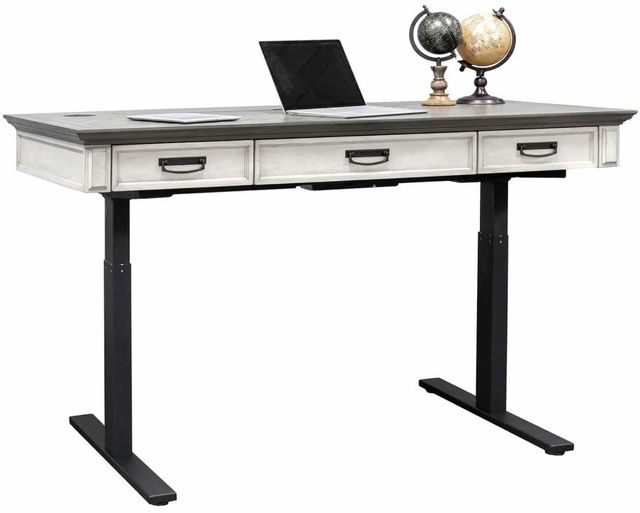 Martin Furniture Hartford Gray/White Electric Sit/Stand Desk-0