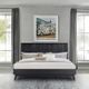 Armen Living Carnaby Black Brushed Queen Platform Simple Bed-1