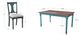 Powell® Willow 5-Piece Beige/Dark Gray/Teal Dining Table Set-2