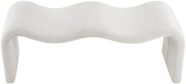 Meridian Furniture Willow Cream Upholstered Bench-1
