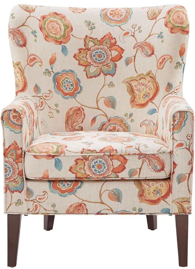 Olliix by Madison Park Cream Colette Accent Wingback Chair-0