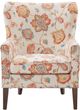 Olliix by Madison Park Cream Colette Accent Wingback Chair-0