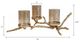 A & B Home Twig Gold Luster Glass 3-Pillar Holder-3