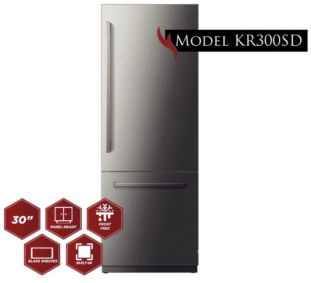 Kucht Professional 30" 17.0 Cu. Ft. Panel Ready Built-In Bottom Freezer Refrigerator-1