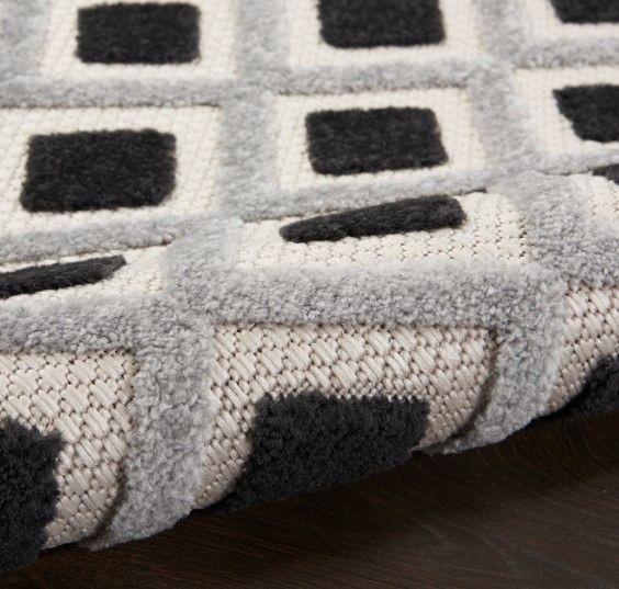 Nourison Home™ Aloha Black White 5'x8' Style 3 Area Rug-4
