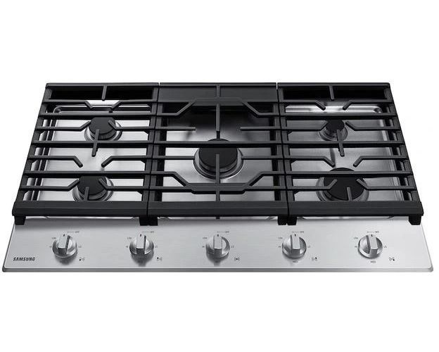 Samsung 36" Stainless Steel Gas Cooktop with Cast Iron Grates-2