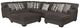 Jackson Furniture Crawford 4-Piece Metal Right Side Facing U-Shape Chaise Sectional-0