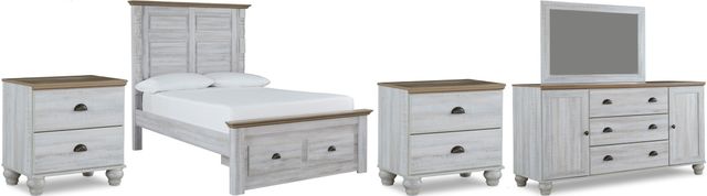 Signature Design by Ashley® Haven Bay 5-Piece Two-Tone Full Panel Storage Bed Set-0