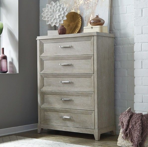 Liberty Furniture Belmar Silver Champagne/Washed Taupe Chest-1