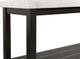 Elements International Marcello White Sofa Table with Black Base-4