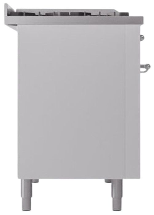 Ilve® Nostalgie II Series 48" White Pro Style Dual Fuel Range-2