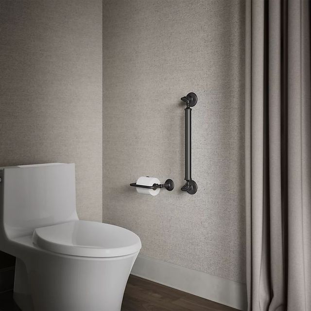KOHLER® Artifacts® Matte Black 18" Grab Bar-3