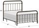 HH2 Home Kirkland Black Queen Metal Rod Bed-2