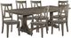 Elements International Finn 7-Piece Dark Walnut Dining Set-0