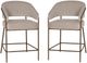 Linon Portland 2-Piece Beige/Bronze Counter Stool Set-0
