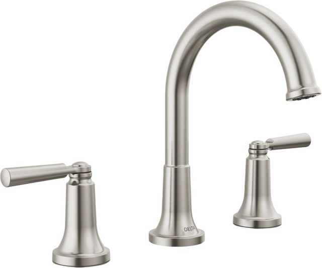 Delta Saylor® Stainless 2-Handle Widespread Bathroom Faucet-0