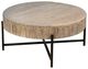 Dovetail Furniture Sison White Wash Coffee Table with Black Base-0