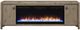 Bernards Pagosa 2-Piece Beige Fireplace Console with 50" Crystals Set-1