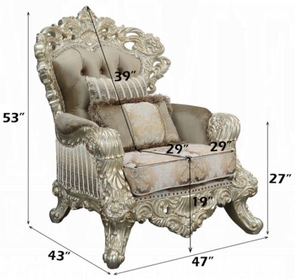 ACME Furniture Sorina Antique Gold Chair-2