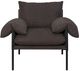 Armen Living Bloom Black/Brown Chair-3