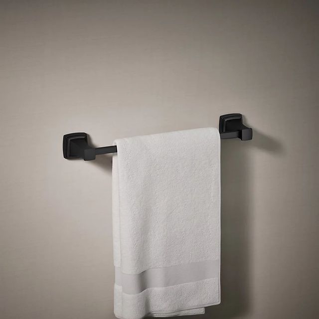 KOHLER® Riff® Matte Black 18" Towel Bar-1