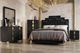 New Classic® Home Furnishings Empire Black Eastern King Upholstered Panel Bed-1