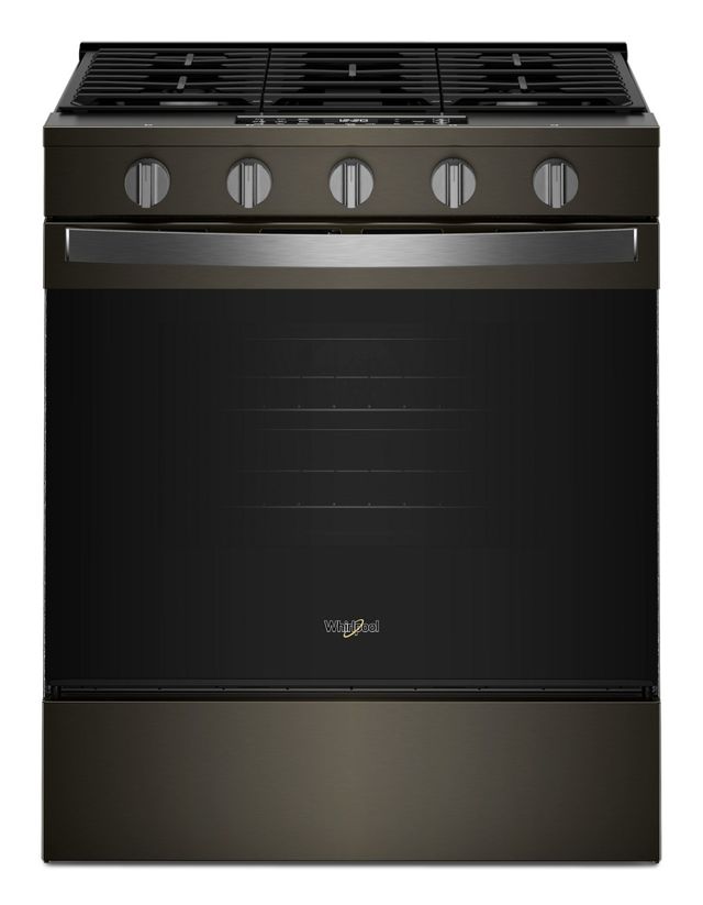 Whirlpool® 30" Black Stainless Steel Slide-In Gas Range with Air Cooking Technology-0