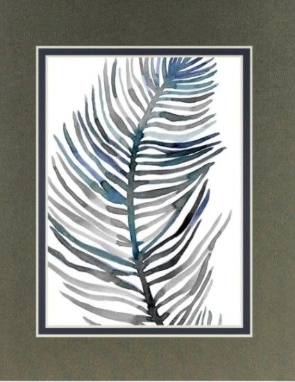 Classy Living Emma Scarvey Blue Feathered Palm III Wall Art-1