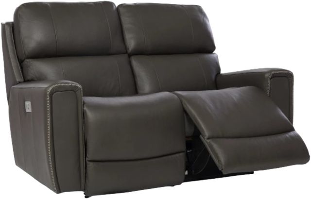 La-Z-Boy® Apollo Slate Leather Power Reclining Loveseat with Headrest-4