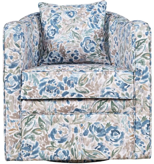 Jofran Inc. Bloom Blue Swivel Accent Chair-2