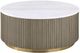 Coaster® Jason 3-Piece White Marble Coffee Table Set with Greige Base-4