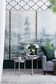 A & B Home 3-Piece Gold/Gray Foggy City Print Wall Art Set-1