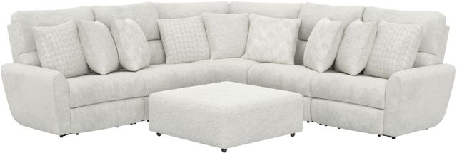 Catnapper® Majesty 4-Piece White Curved Power Reclining Sectional-0