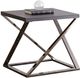 Steve Silver Co. Aegean Black End Table with Nickel Base-0
