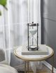 A & B Home Black/White 60-Minute Hourglass in Stand-2