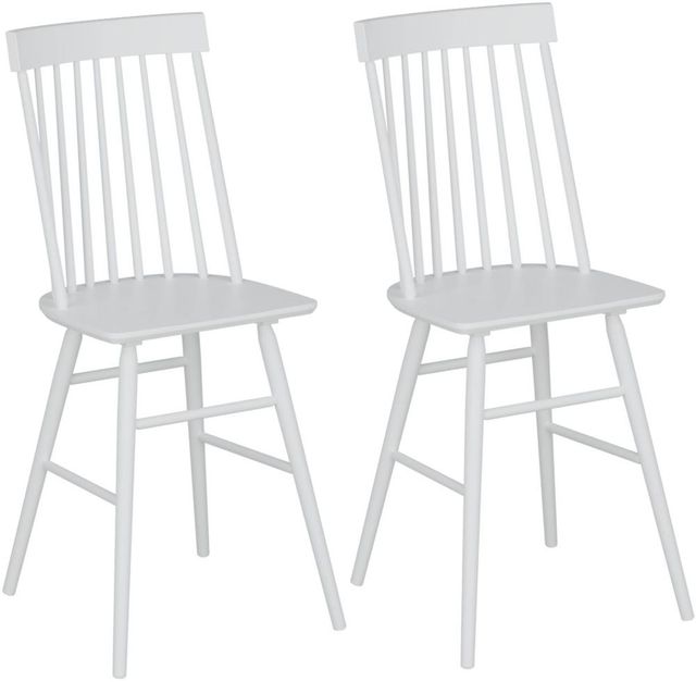 Emerald Home Midland 2-Piece White Counter Chair Set-0