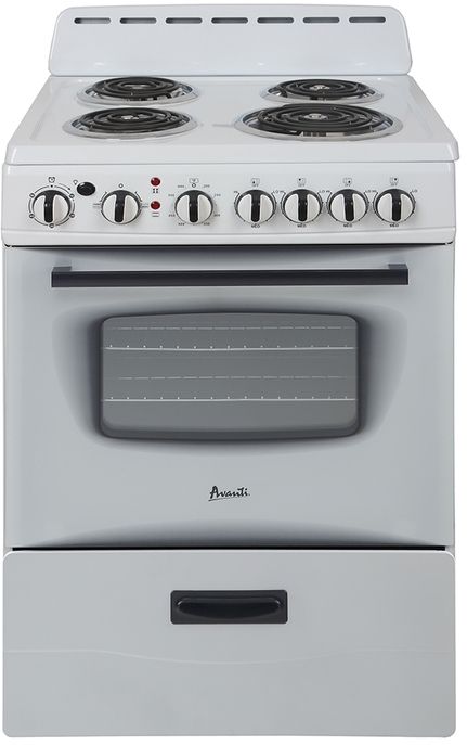 Avanti® 24" White Freestanding Electric Range-0