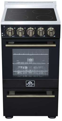 FORNO® Pallerno Alta Qualita 20" Black Pro Style Electric Range-1