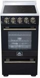 FORNO® Pallerno Alta Qualita 20" Black Pro Style Electric Range-1