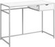 Monarch Specialties Inc. 42"L White and Silver Metal Computer Desk-2
