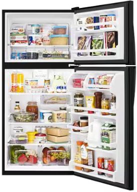 Whirlpool® 30" 18.3 Cu. Ft. Black Top Freezer Refrigerator-3