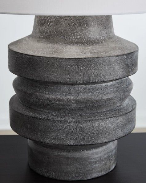 Signature Design by Ashley® Wahida Distressed Black Table Lamp-1